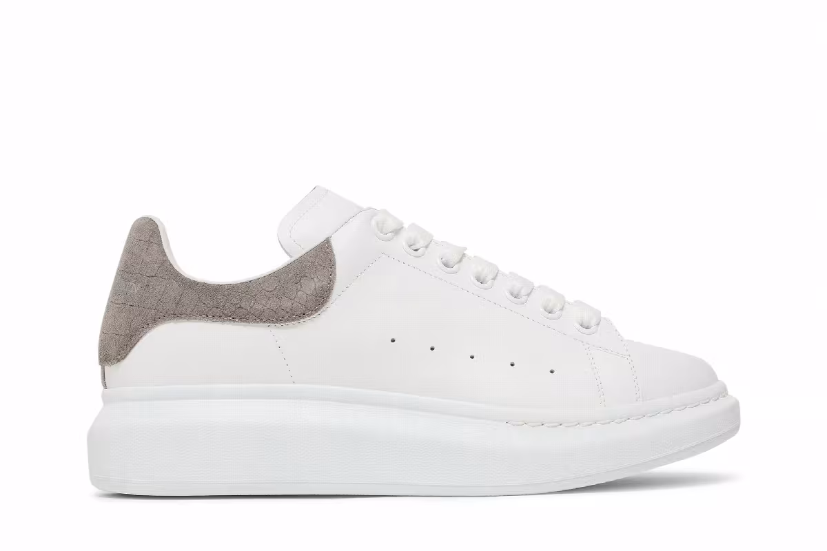 Alexander McQueen Oversized Sneaker Lead Crocodile, view 2