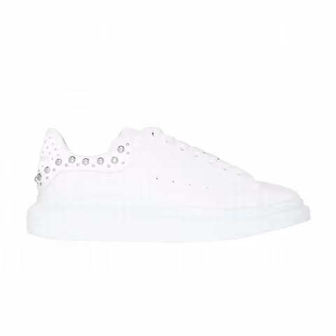 Alexander McQueen Oversized Sneaker 'White Silver Studded'