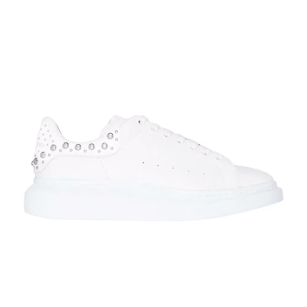 Alexander McQueen Oversized Sneaker White Silver Studded