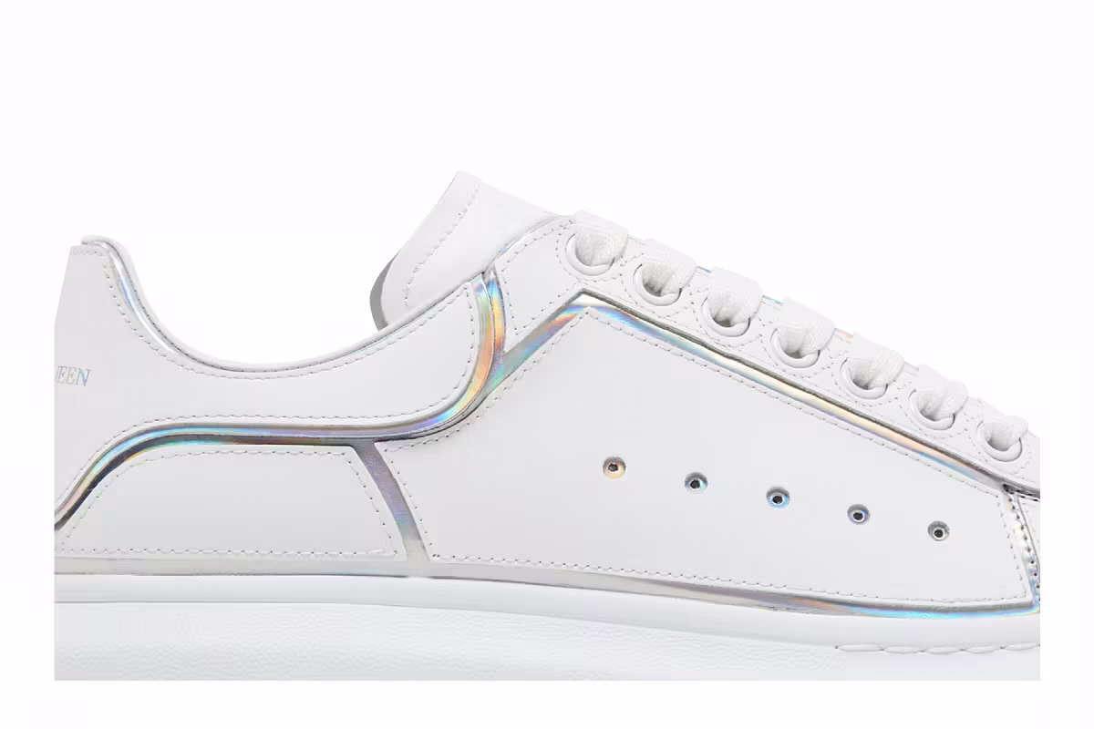 Alexander McQueen Oversized Sneaker White Silver, view 3