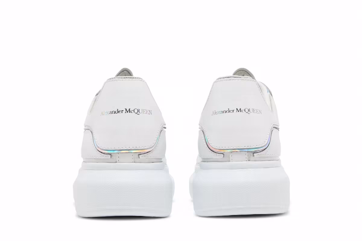 Alexander McQueen Oversized Sneaker White Silver, view 7