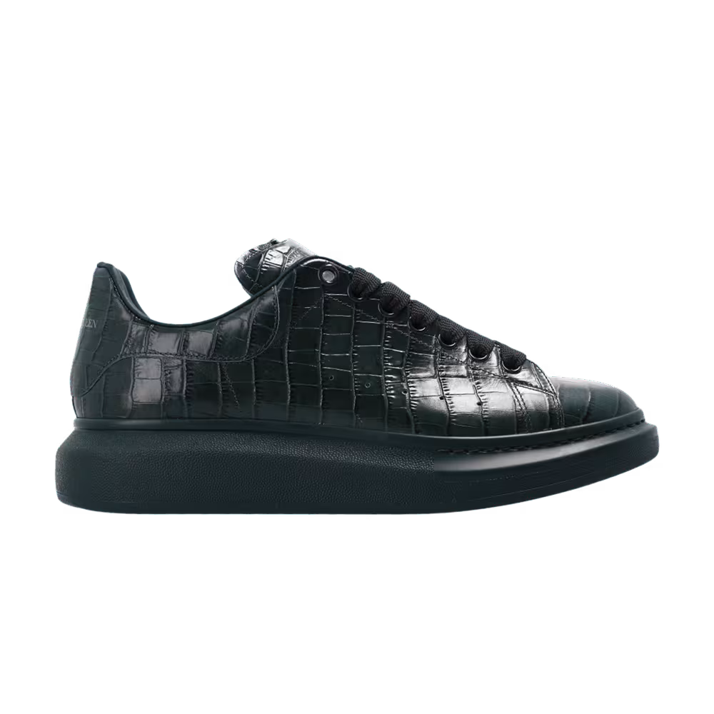 Alexander McQueen Oversized Sneaker Deep Green Croc Embossed