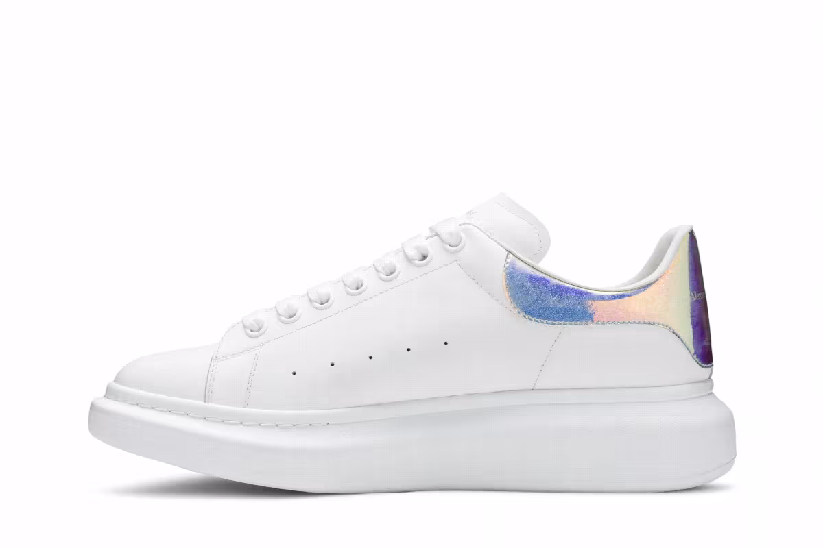 Alexander McQueen Oversized Sneaker White Iridescent, view 4