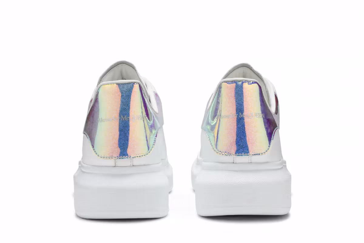 Alexander McQueen Oversized Sneaker White Iridescent, view 7