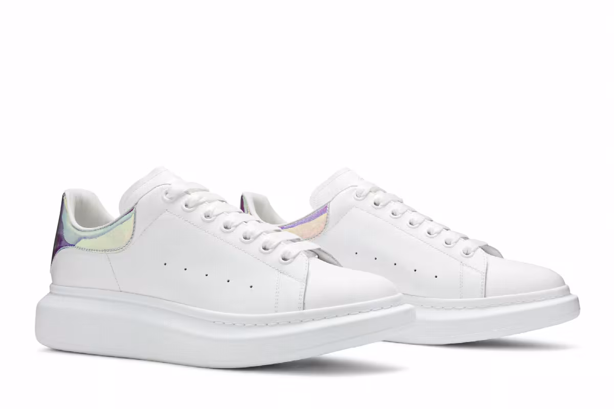Alexander McQueen Oversized Sneaker White Iridescent, view 9