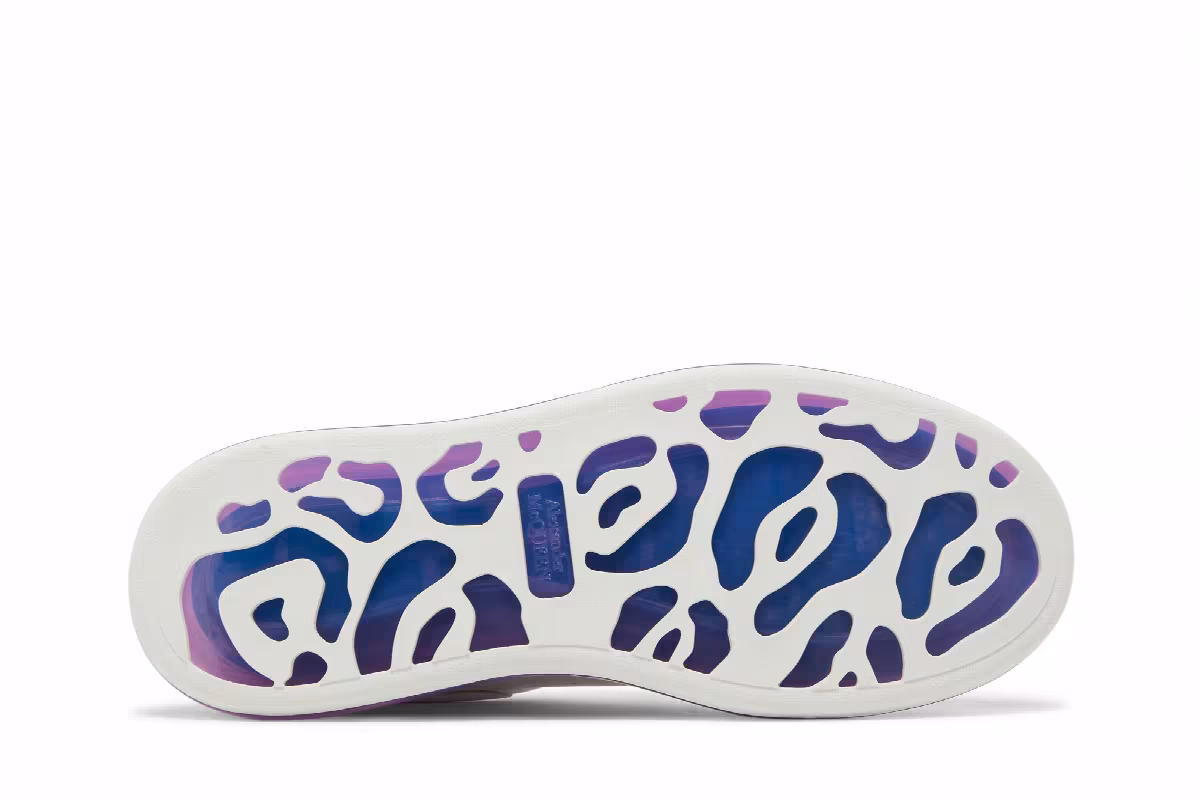 Alexander McQueen Oversized Sneaker Transparent Sole - White Purple, view 5