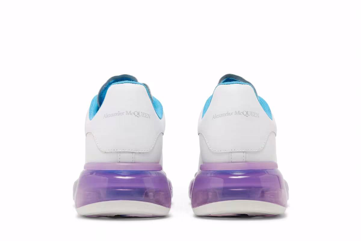 Alexander McQueen Oversized Sneaker Transparent Sole - White Purple, view 7