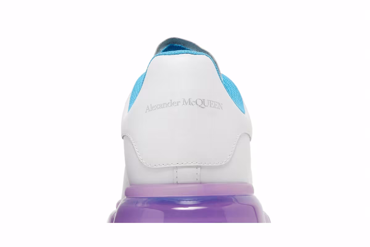 Alexander McQueen Oversized Sneaker Transparent Sole - White Purple, view 8