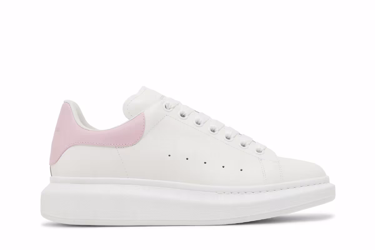 Alexander McQueen Oversized Sneaker White Pink, view 2