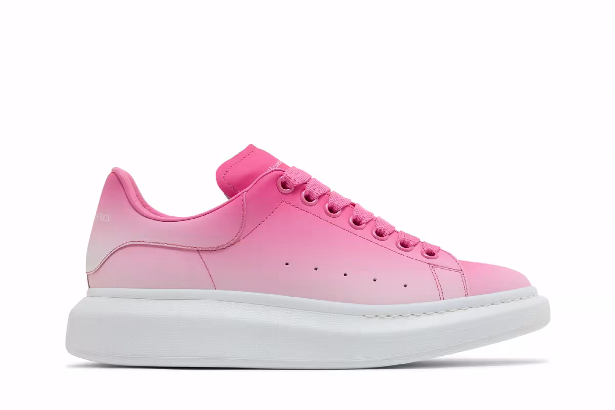 Alexander McQueen Oversized Sneaker Sugar Pink Gradient, view 2