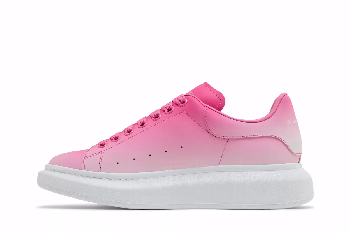 Alexander McQueen Oversized Sneaker Sugar Pink Gradient, view 4