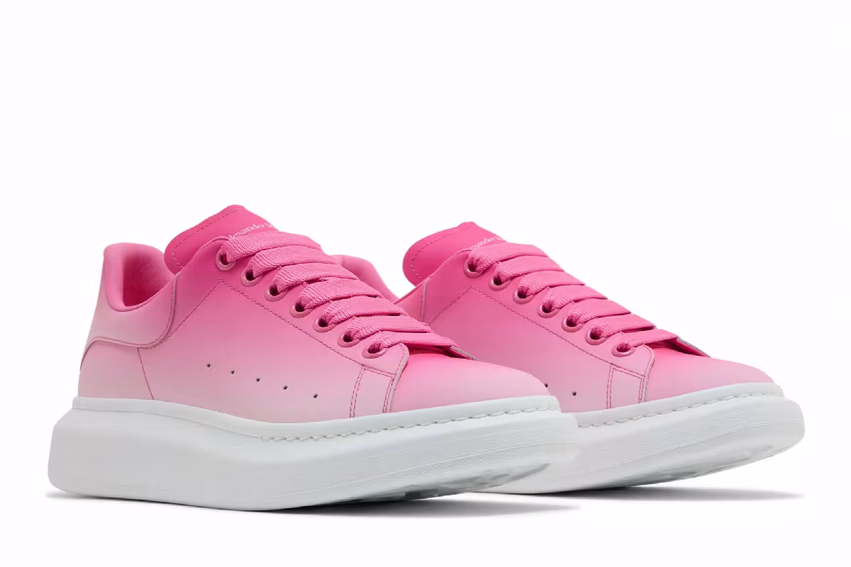 Alexander McQueen Oversized Sneaker Sugar Pink Gradient, view 9