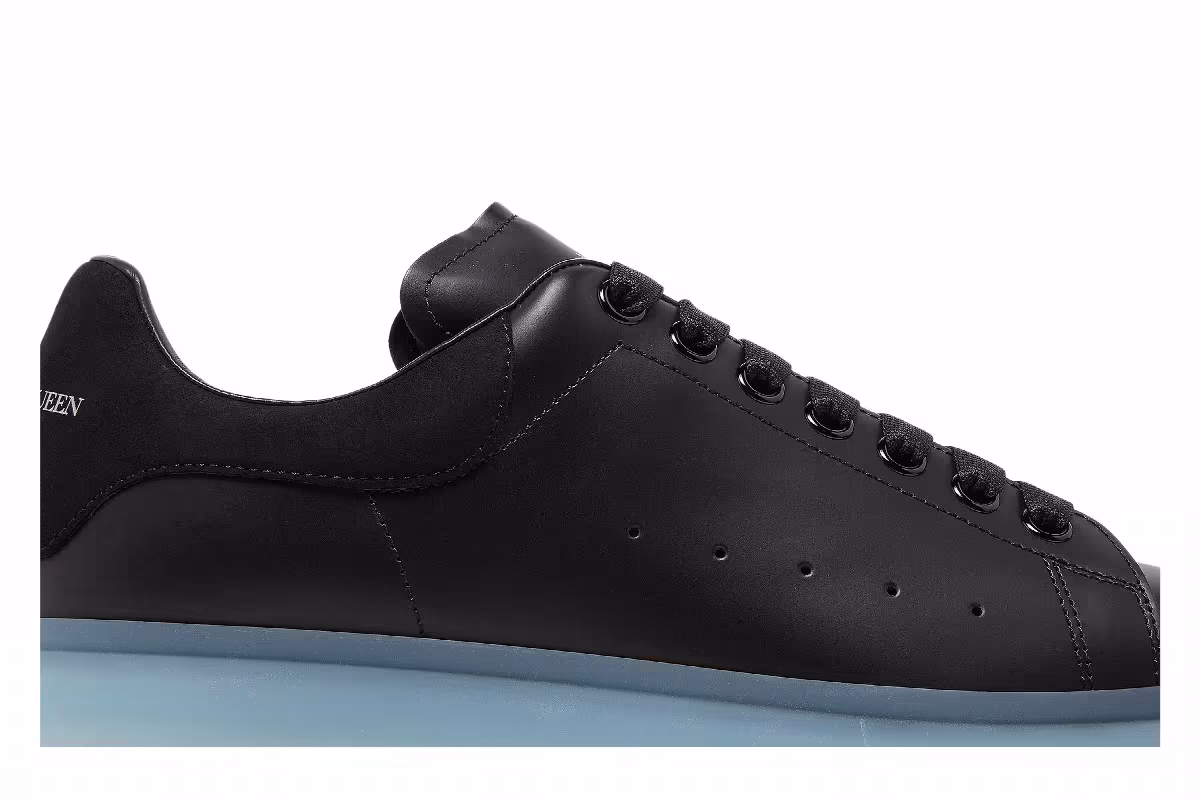 Alexander McQueen Oversized Sneaker Black Frosty Blue, view 3