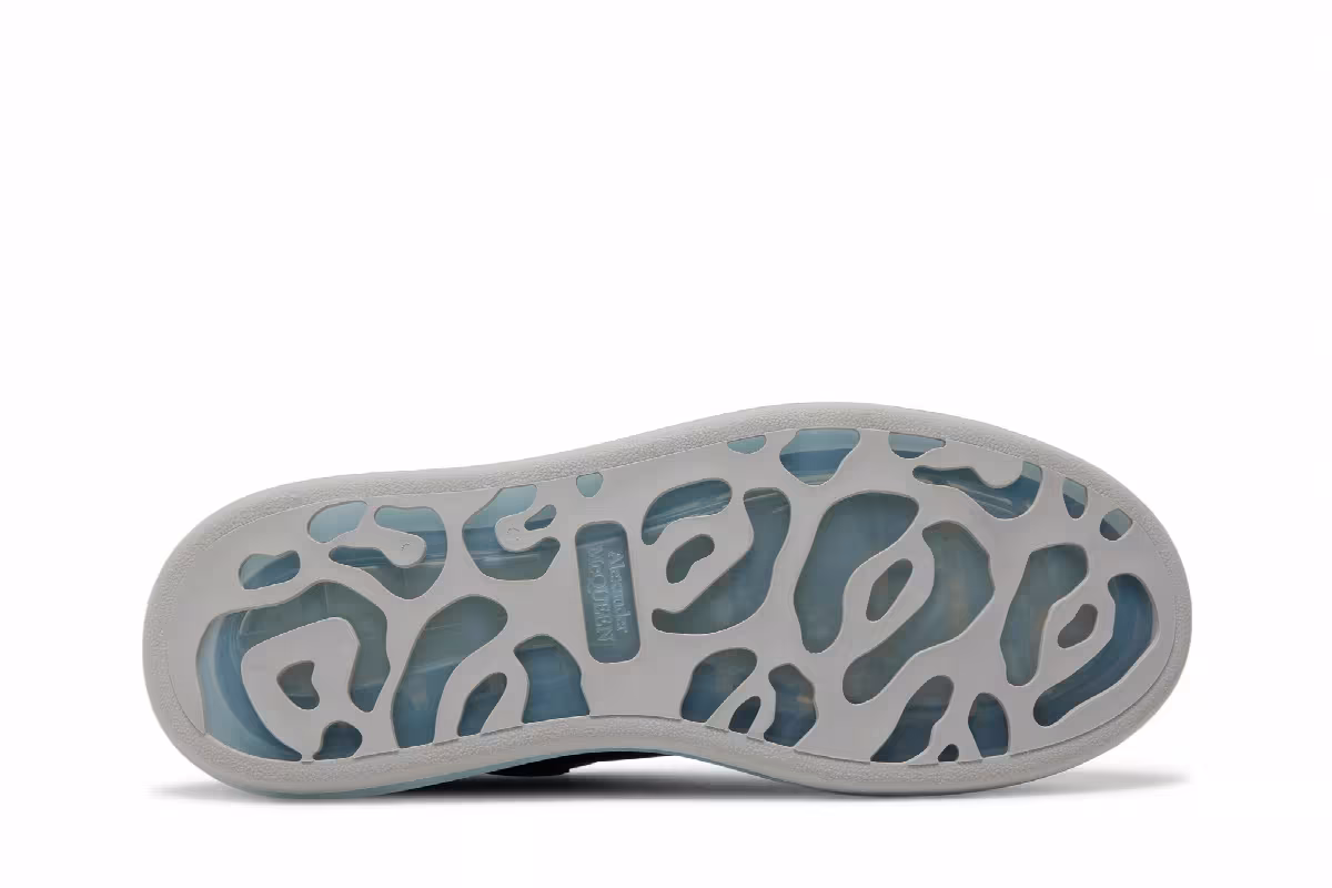 Alexander McQueen Oversized Sneaker Black Frosty Blue, view 5