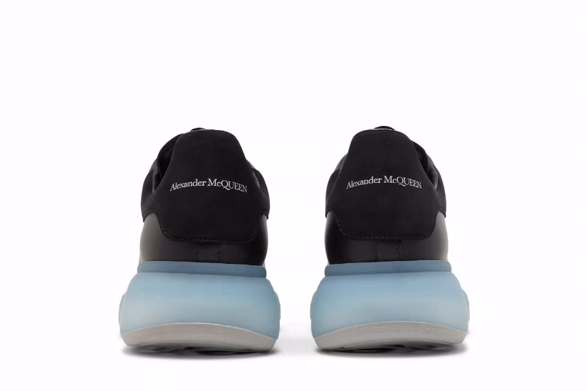 Alexander McQueen Oversized Sneaker Black Frosty Blue, view 7