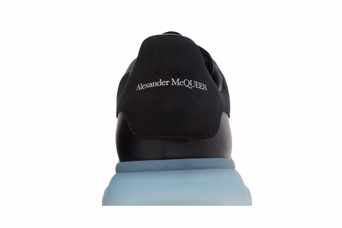 Alexander McQueen Oversized Sneaker Black Frosty Blue, view 8