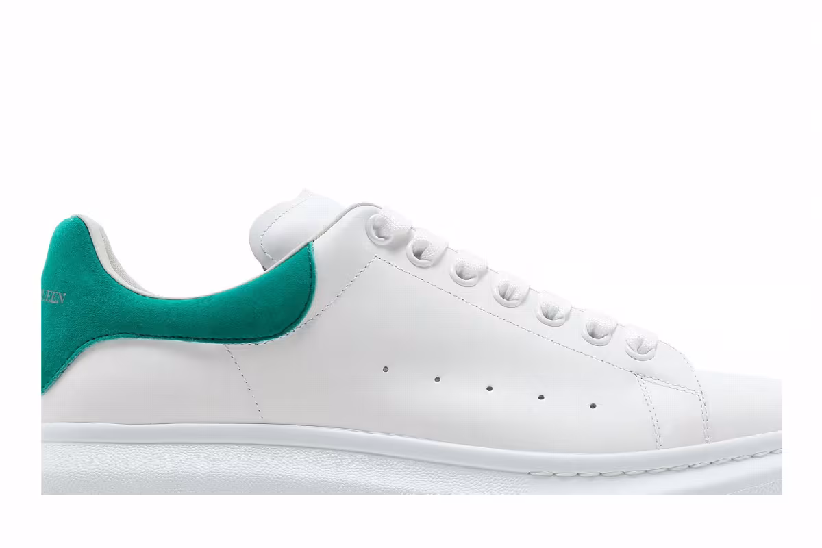 Alexander McQueen Oversized Sneaker White Aruba Blue, view 3