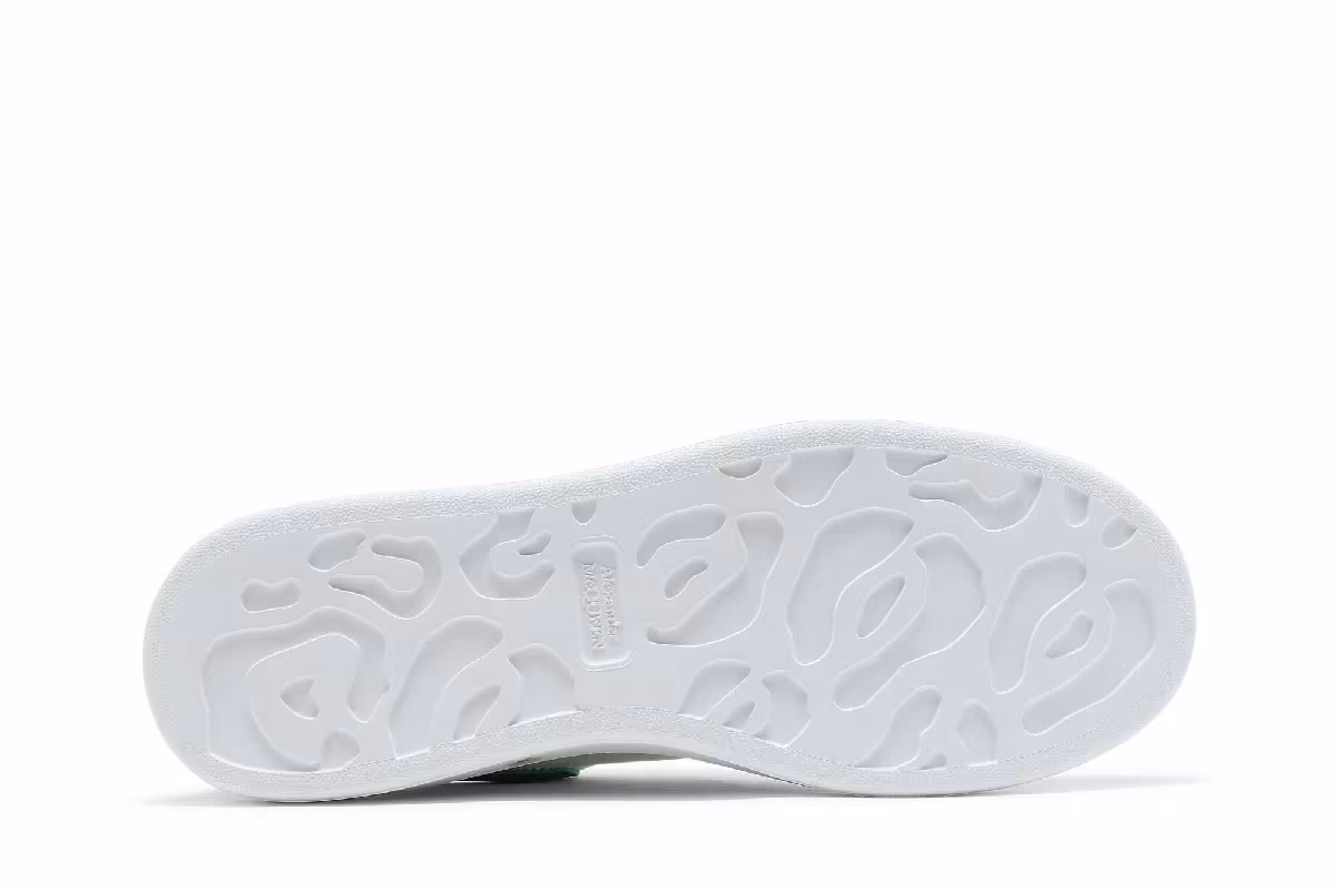 Alexander McQueen Oversized Sneaker White Aruba Blue, view 5