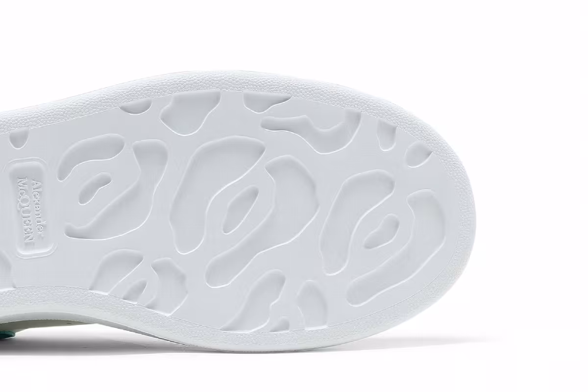 Alexander McQueen Oversized Sneaker White Aruba Blue, view 6