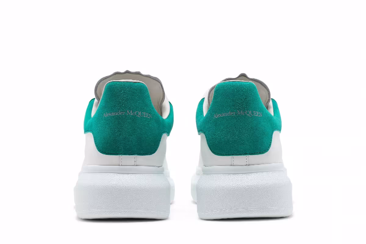Alexander McQueen Oversized Sneaker White Aruba Blue, view 7