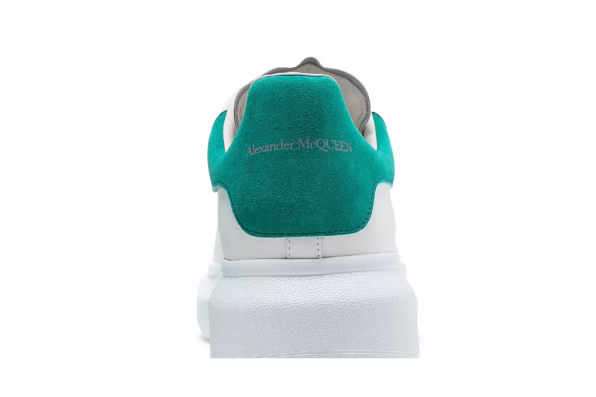 Alexander McQueen Oversized Sneaker White Aruba Blue, view 8