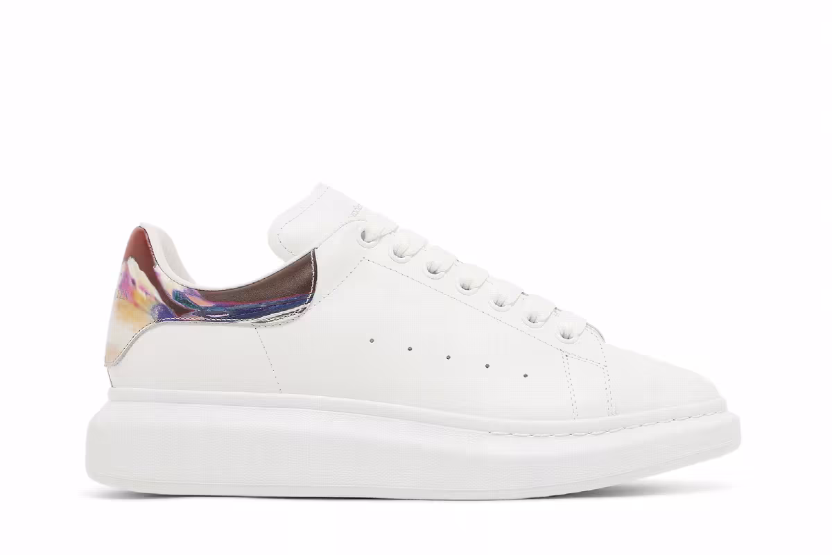 Alexander McQueen Oversized Sneaker White Marble, view 2