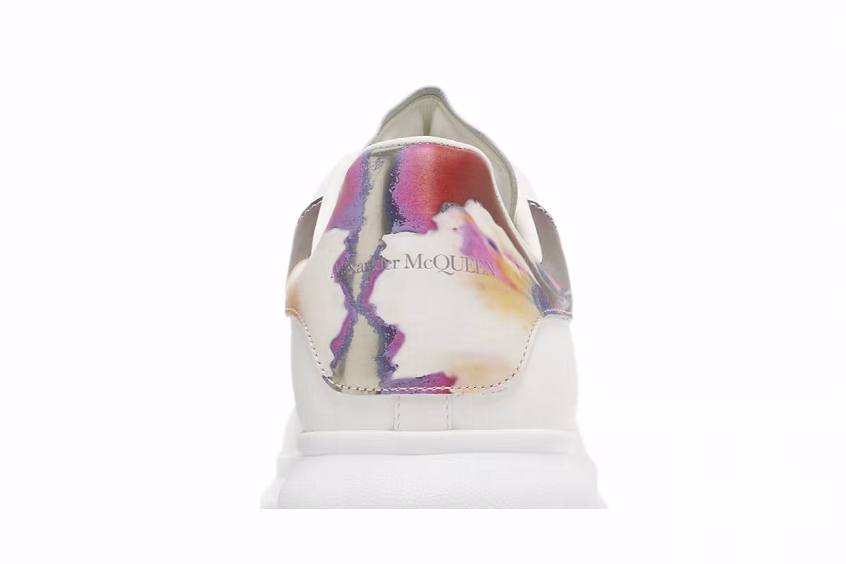 Alexander McQueen Oversized Sneaker White Marble, view 8