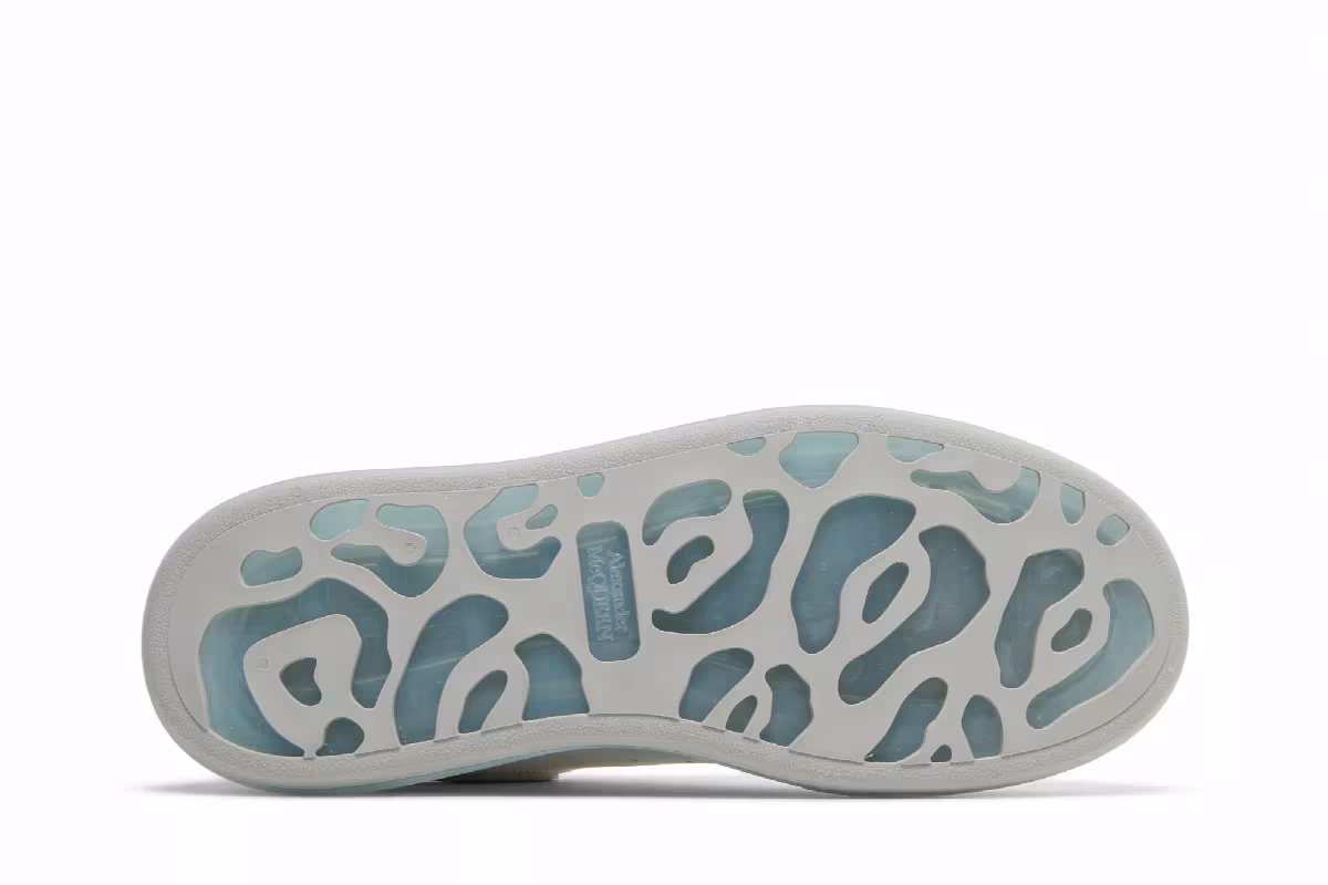 Alexander McQueen Oversized Sneaker White Frosty Blue, view 5
