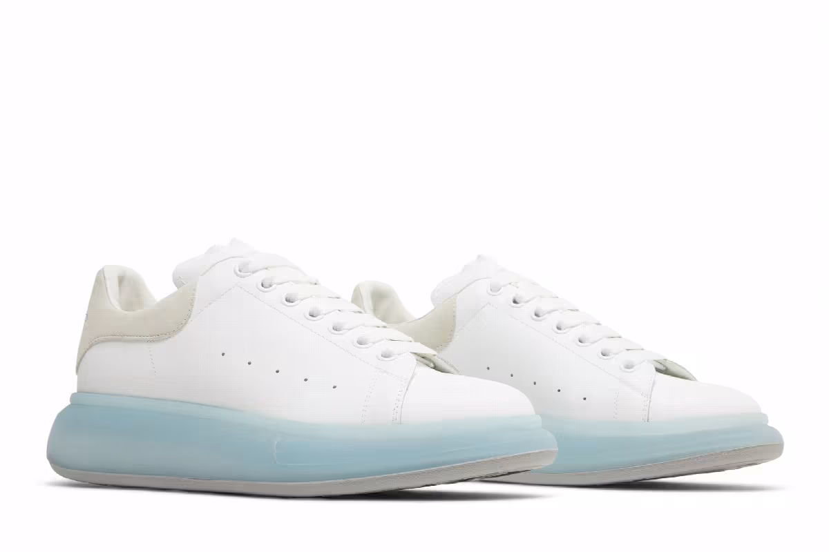 Alexander McQueen Oversized Sneaker White Frosty Blue, view 9