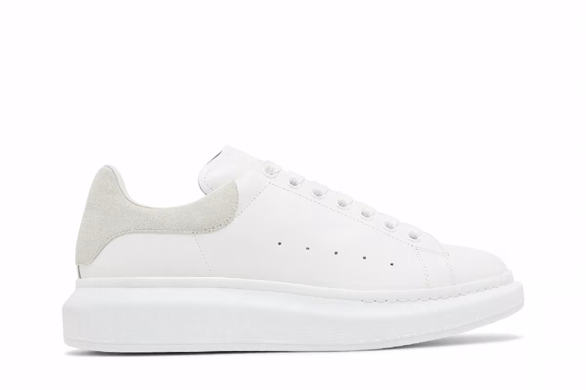 Alexander McQueen Oversized Sneaker White Light Grey, view 2