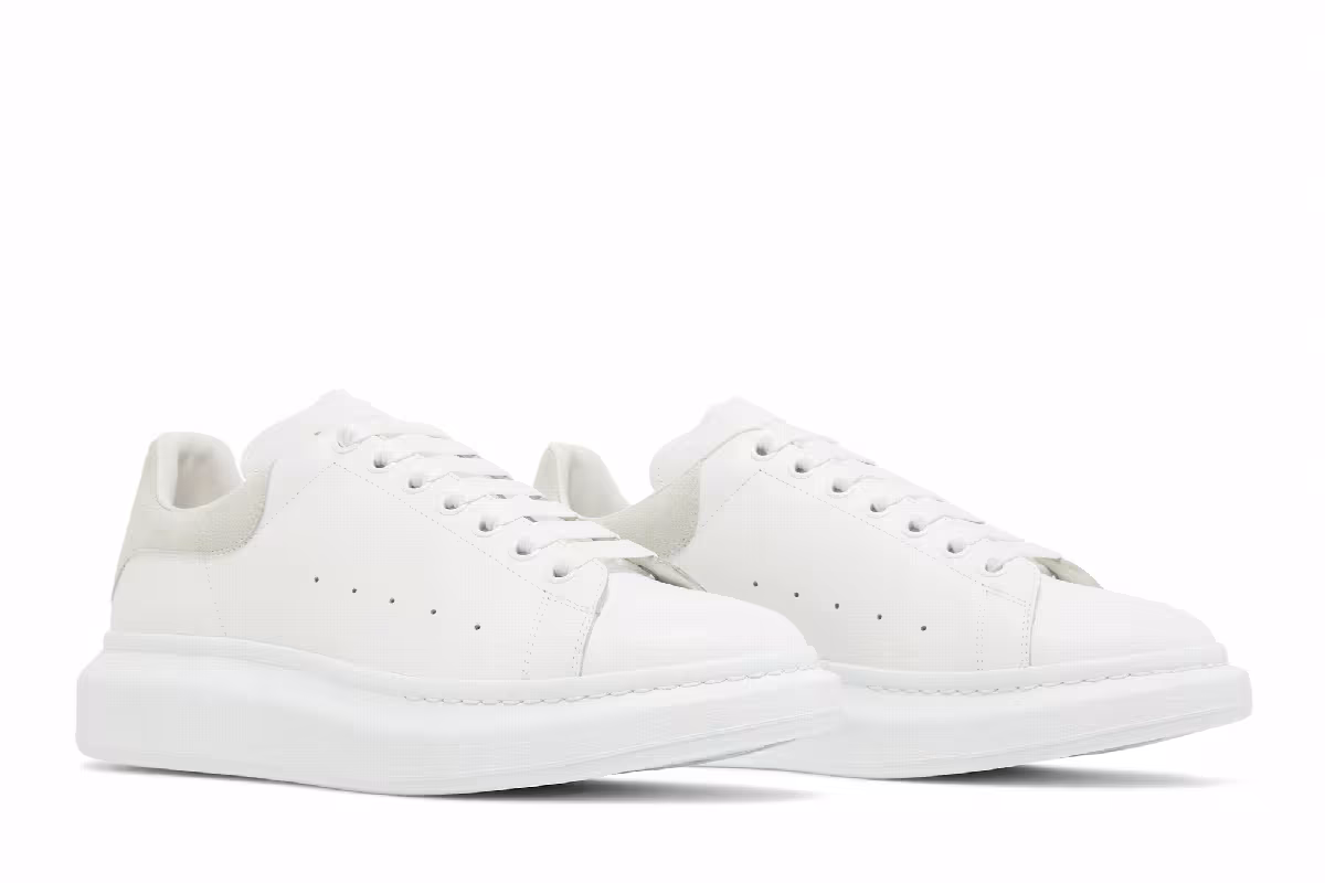 Alexander McQueen Oversized Sneaker White Light Grey, view 9