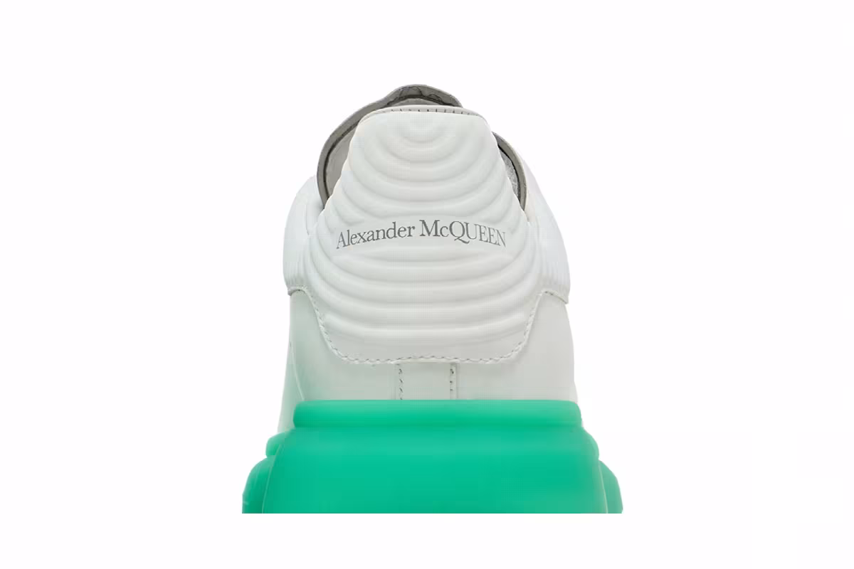 Alexander McQueen Oversized Sneaker White Aqua Sole, view 8
