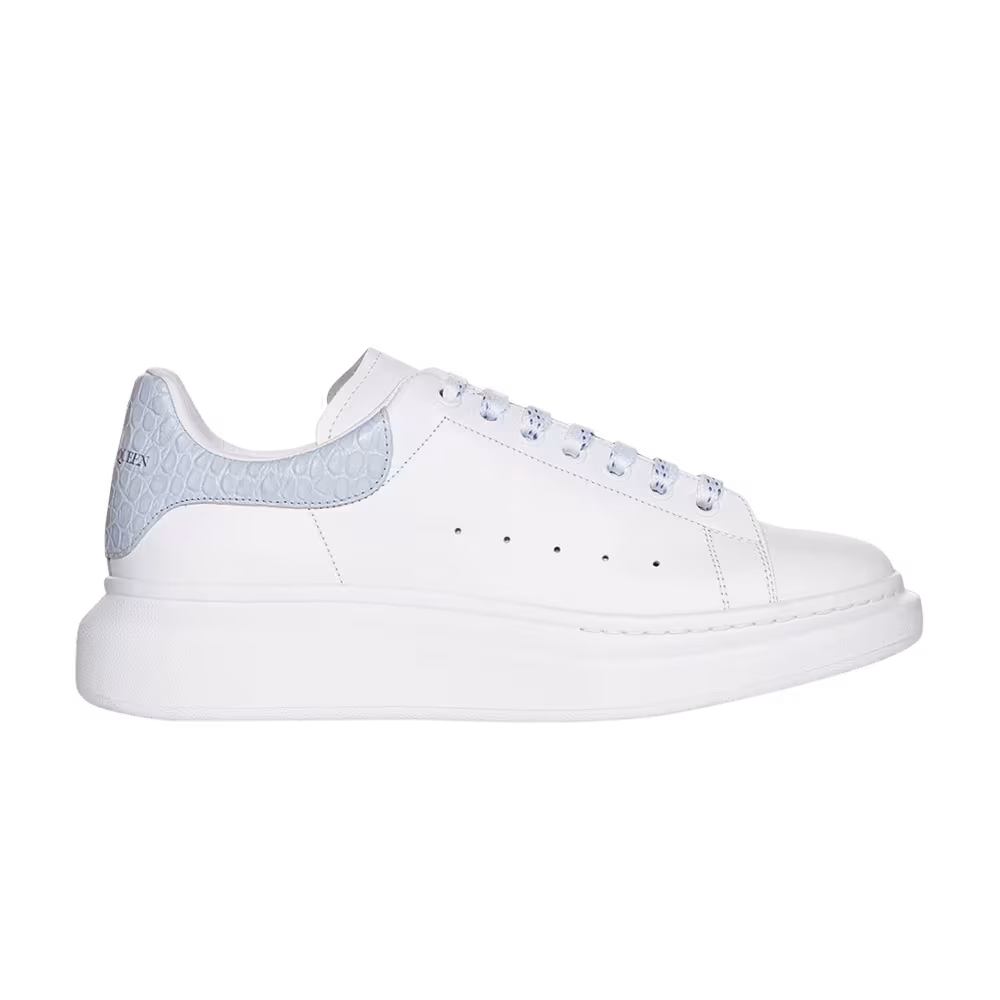 Alexander McQueen Oversized Sneaker White Light Blue Crocodile