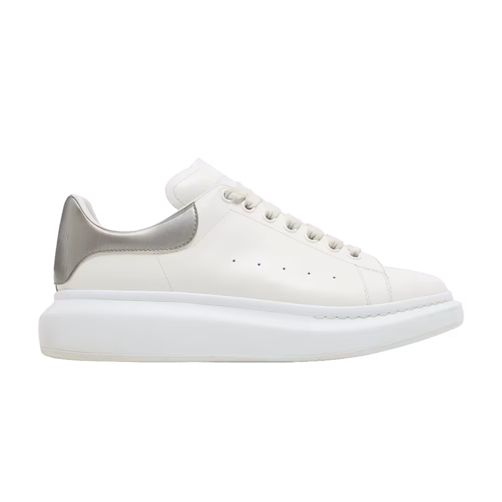 Alexander McQueen Oversized Sneaker White Metallic Platinum