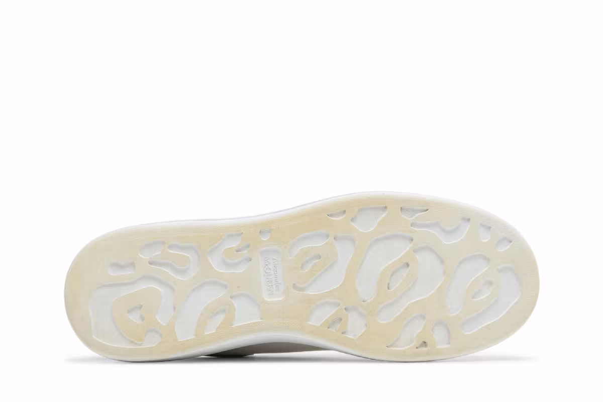 Alexander McQueen Oversized Sneaker White Metallic Platinum, view 5