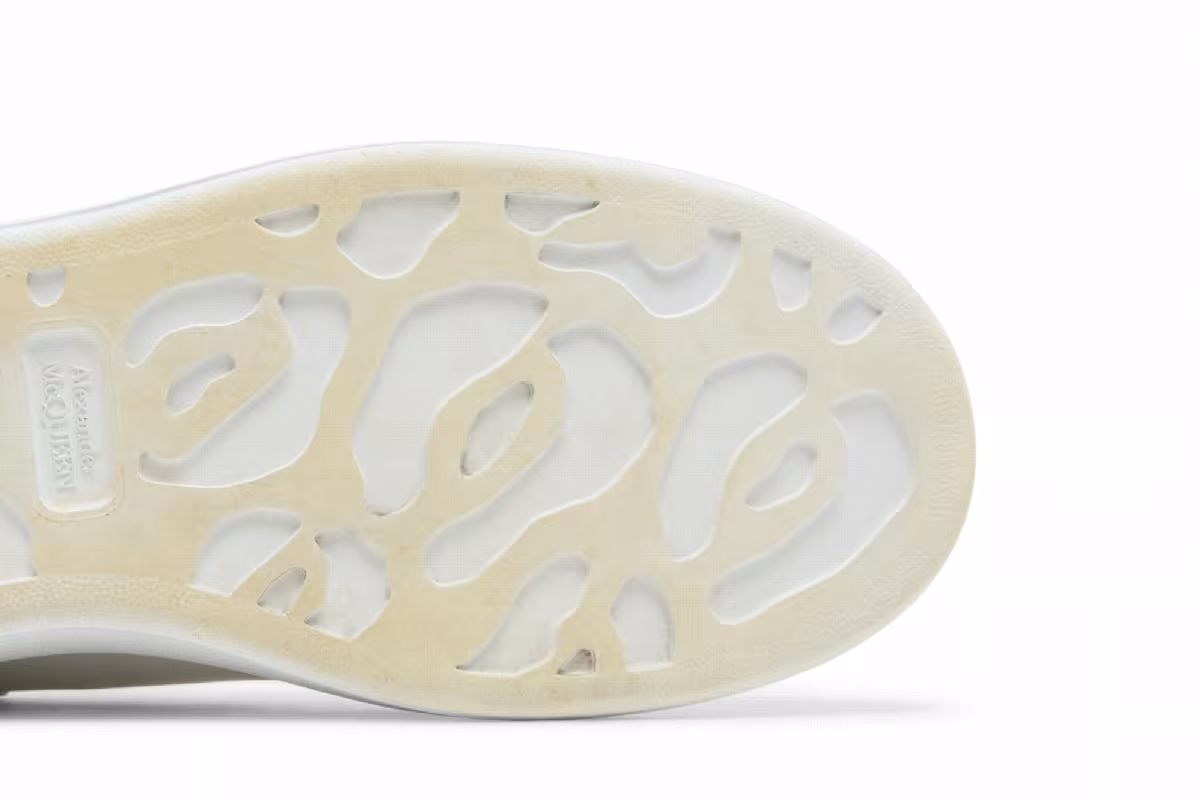 Alexander McQueen Oversized Sneaker White Metallic Platinum, view 6