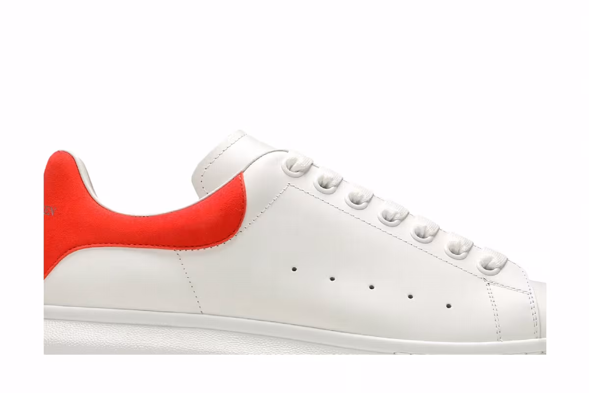 Alexander McQueen Oversized Sneaker White Warm Orange, view 3