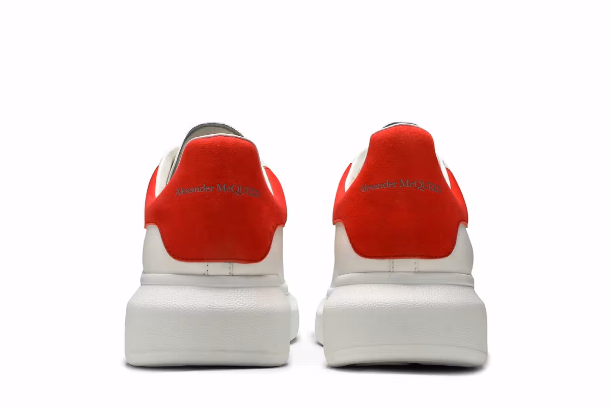 Alexander McQueen Oversized Sneaker White Warm Orange, view 7