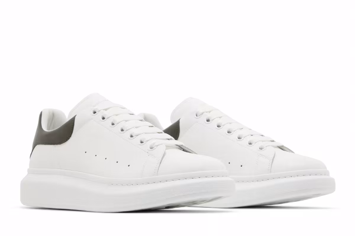Alexander McQueen Oversized Sneaker Extra White Khaki, view 9