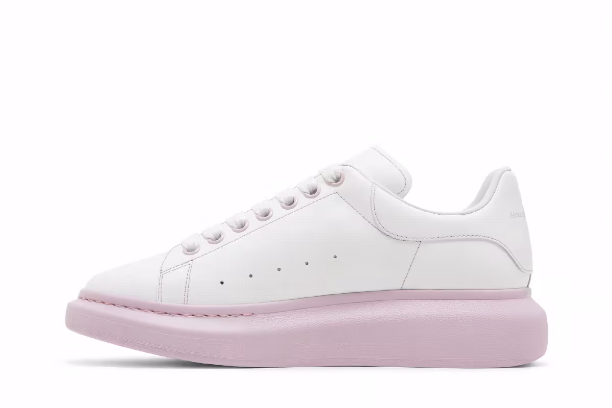 Alexander McQueen Oversized Sneaker White Ice Pink, view 4