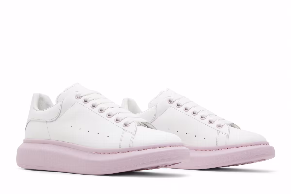 Alexander McQueen Oversized Sneaker White Ice Pink, view 9