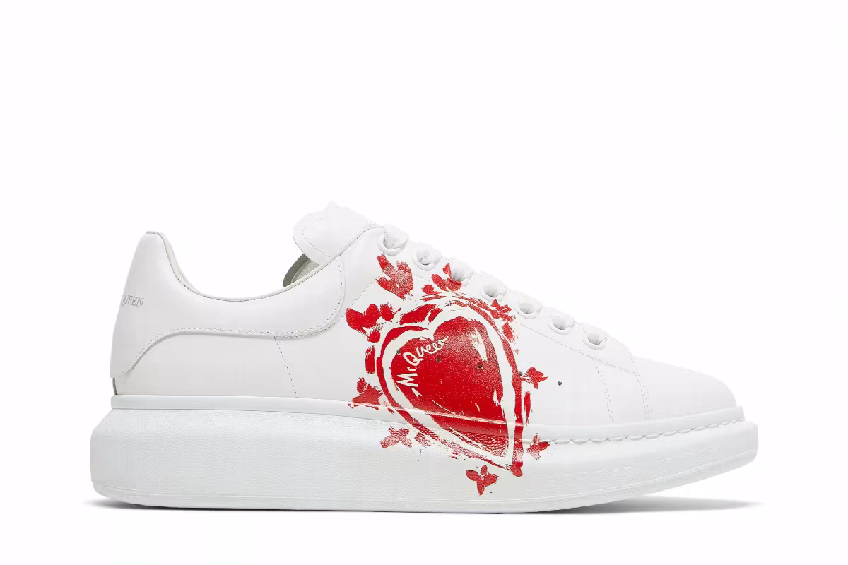 Alexander McQueen Oversized Sneaker Heart Logo - White, view 2
