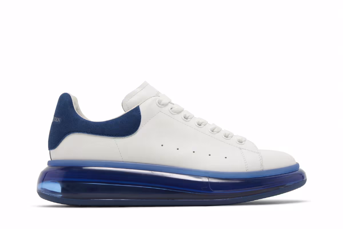 Alexander McQueen Oversized Sneaker White Blue, view 2