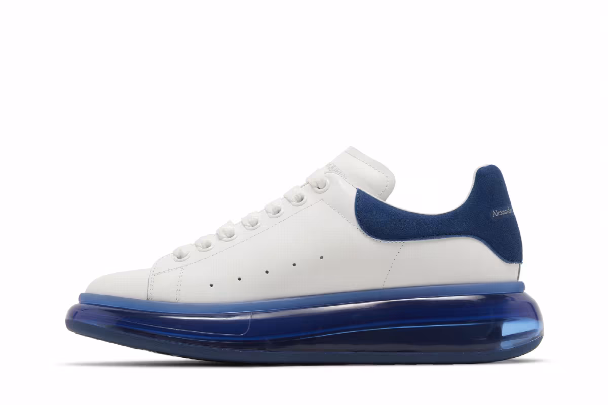 Alexander McQueen Oversized Sneaker White Blue, view 4