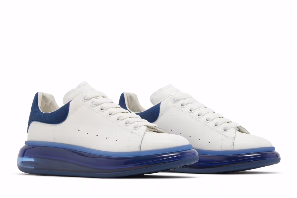 Alexander McQueen Oversized Sneaker White Blue, view 9