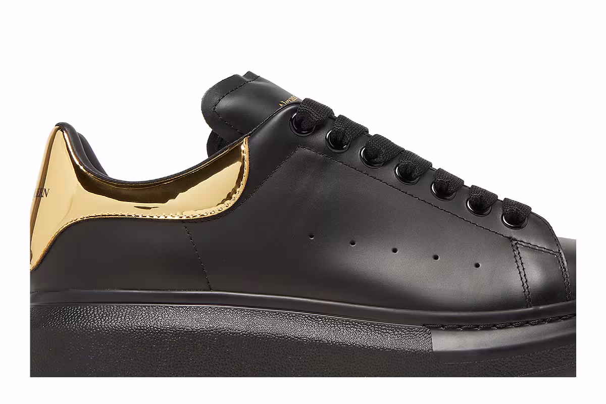 Alexander McQueen Oversized Sneaker Black Gold, view 3