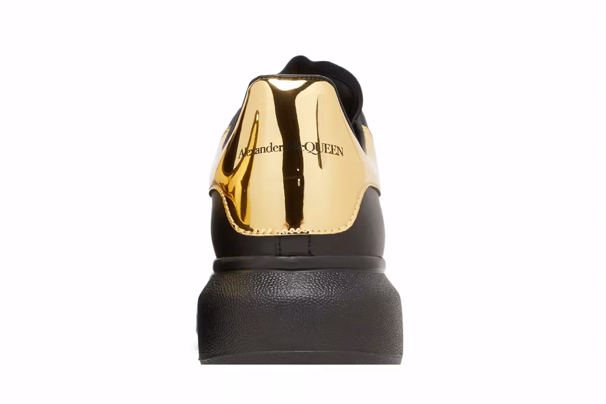 Alexander McQueen Oversized Sneaker Black Gold, view 8