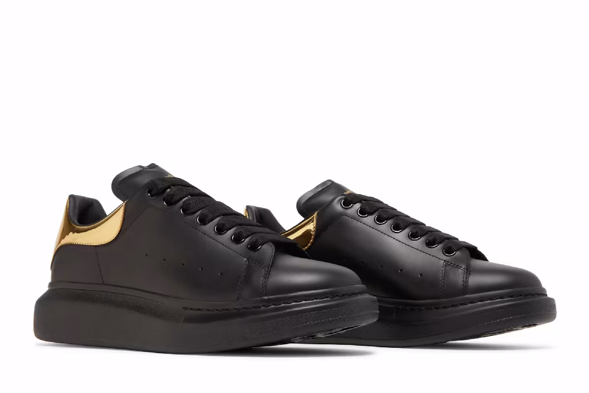 Alexander McQueen Oversized Sneaker Black Gold, view 9