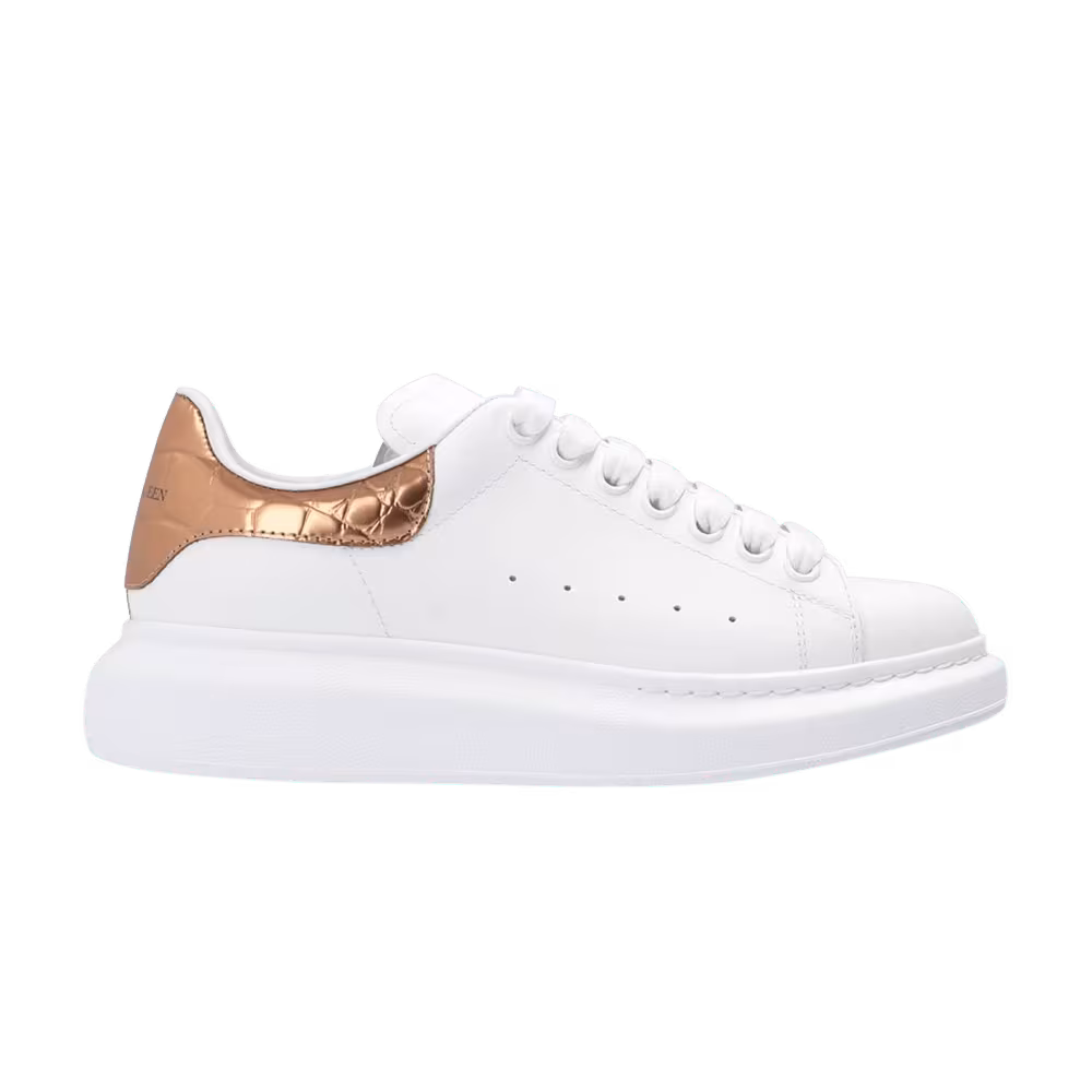 Alexander McQueen Oversized Sneaker Rose Gold Crocodile