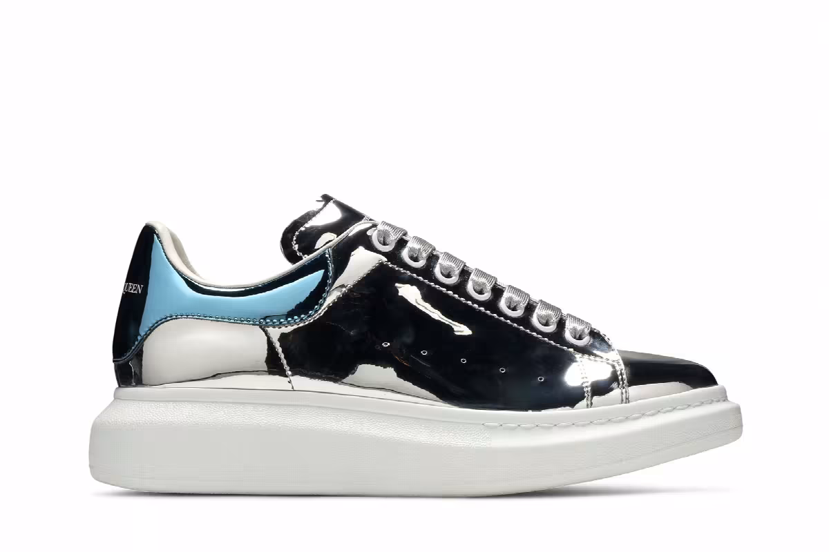 Alexander McQueen Oversized Sneaker Magic Mirror - Silver, view 2